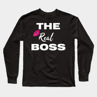 The Boss - The Real Boss Couple T-Shirt Long Sleeve T-Shirt